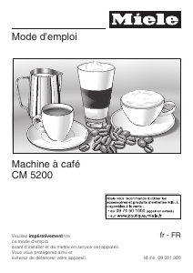 Mode d’emploi Miele CM 5200 Cafetière