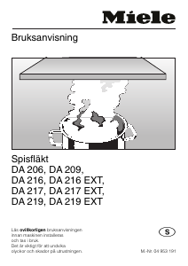 Bruksanvisning Miele DA 216 Köksfläkt