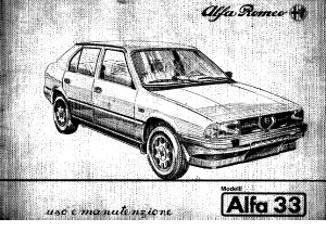 Manuale Alfa Romeo 33 (1985)