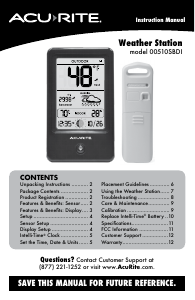 Manual AcuRite 00510SBDI Weather Station