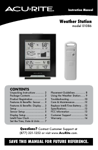 Handleiding AcuRite 01086 Weerstation