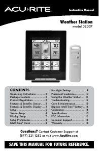 Handleiding AcuRite 02007 Weerstation