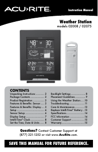 Handleiding AcuRite 02008 Weerstation