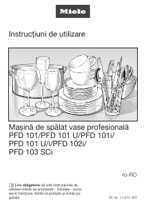 Manual Miele PFD 101 Maşină de spălat vase