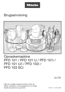 Brugsanvisning Miele PFD 101 Opvaskemaskine