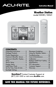 Manual AcuRite 02038 Weather Station