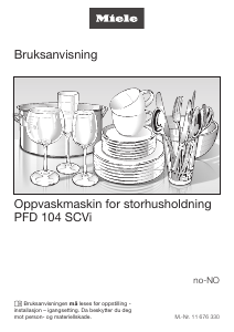 Bruksanvisning Miele PFD 104 SCVi Oppvaskmaskin