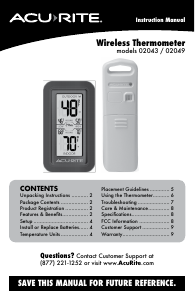 Manual AcuRite 02043 Weather Station