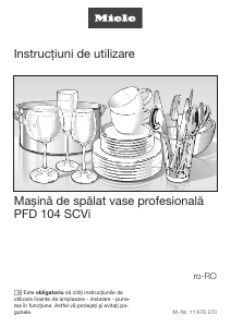 Manual Miele PFD 104 SCVi Maşină de spălat vase
