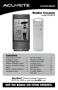 Manual AcuRite 02045W Weather Station