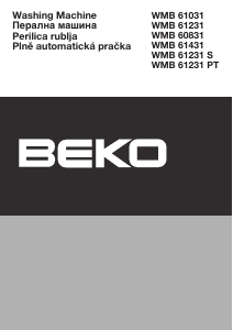 Návod BEKO WMB 61031 Práčka