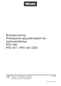 Bruksanvisning Miele PFD 401 DOS Oppvaskmaskin