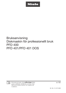 Bruksanvisning Miele PFD 401 DOS Diskmaskin