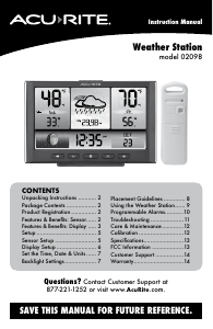 Manual AcuRite 02098 Weather Station
