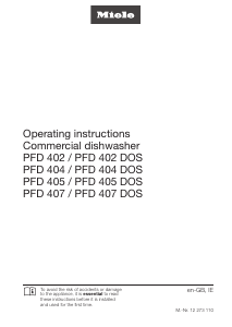 Handleiding Miele PFD 404 DOS Vaatwasser