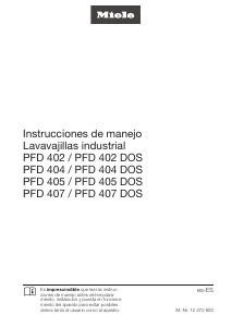 Manual de uso Miele PFD 404 DOS Lavavajillas