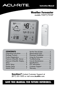 Manual AcuRite 75077 Weather Station