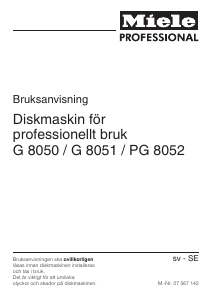 Bruksanvisning Miele PG 8052 Diskmaskin