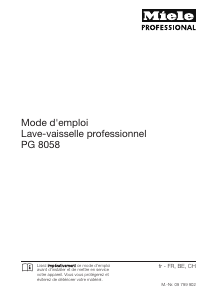 Mode d’emploi Miele PG 8058 Lave-vaisselle