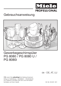 Bedienungsanleitung Miele PG 8080 Geschirrspüler