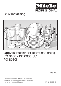 Bruksanvisning Miele PG 8080 Oppvaskmaskin