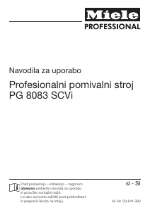 Priročnik Miele PG 8083 SCVi Pomivalni stroj