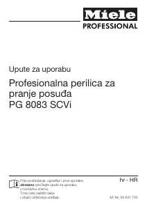 Priručnik Miele PG 8083 SCVi XXL Perilica posuđa