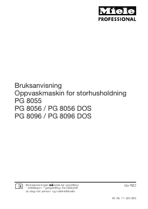 Bruksanvisning Miele PG 8096 U Oppvaskmaskin