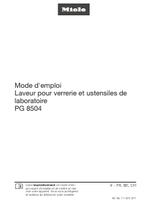 Mode d’emploi Miele PG 8504 Lave-vaisselle