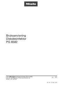 Bruksanvisning Miele PG 8582 Diskmaskin