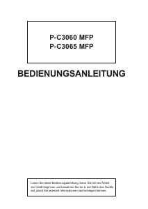 Bedienungsanleitung Triumph-Adler P-C3060 MFP Multifunktionsdrucker