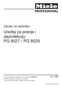 Priručnik Miele PG 8527 EL AV Ormar za dezinfekciju