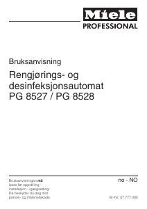 Bruksanvisning Miele PG 8527 MMK Desinfeksjonsskap