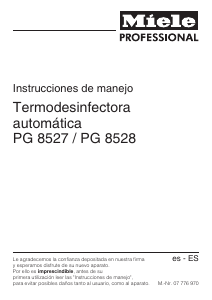 Manual de uso Miele PG 8528 Armario de desinfección