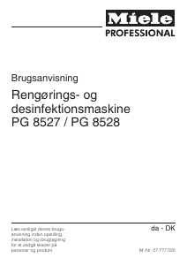 Brugsanvisning Miele PG 8528 Desinfektionsskab