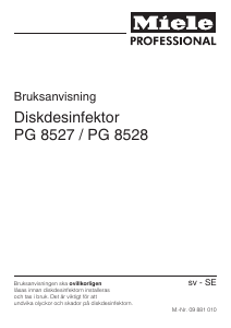Bruksanvisning Miele PG 8528 EL AV Desinfektionsskåp