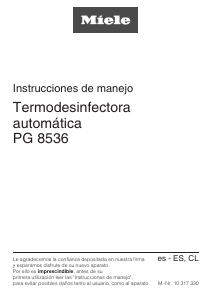 Manual de uso Miele PG 8536 AE SST AD LFM Armario de desinfección
