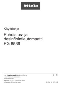 Käyttöohje Miele PG 8536 AE SST AD OXI/ORTH Desinfiointikaappi