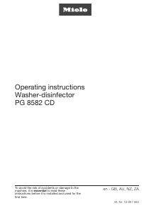 Handleiding Miele PG 8582 CD Desinfectiekast