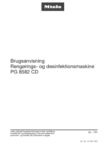 Brugsanvisning Miele PG 8582 CD Desinfektionsskab