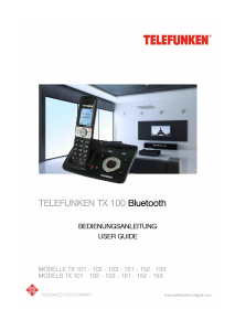 Manual Telefunken TX 152 Wireless Phone