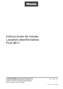 Manual de uso Miele PLW 8617 EL/S RT Armario de desinfección