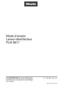 Mode d’emploi Miele PLW 8617 EL/S RT Laveur-désinfecteur