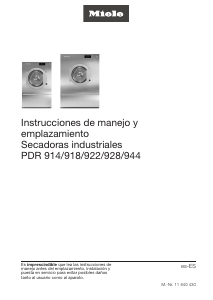 Manual de uso Miele PDR 914 Secadora