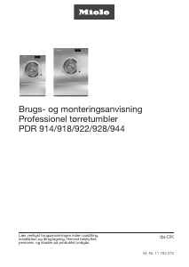 Brugsanvisning Miele PDR 914 Tørretumbler