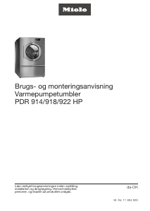 Brugsanvisning Miele PDR 922 HP Tørretumbler