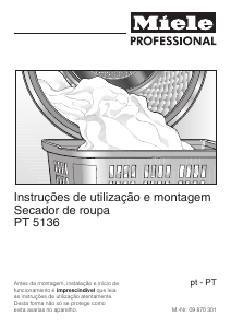 Manual Miele PT 5136 Máquina de secar roupa