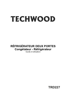 Mode d’emploi Techwood TRD227 Réfrigérateur combiné