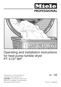 Manual Miele PT 5137 WP Dryer