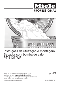Manual Miele PT 5137 WP Máquina de secar roupa